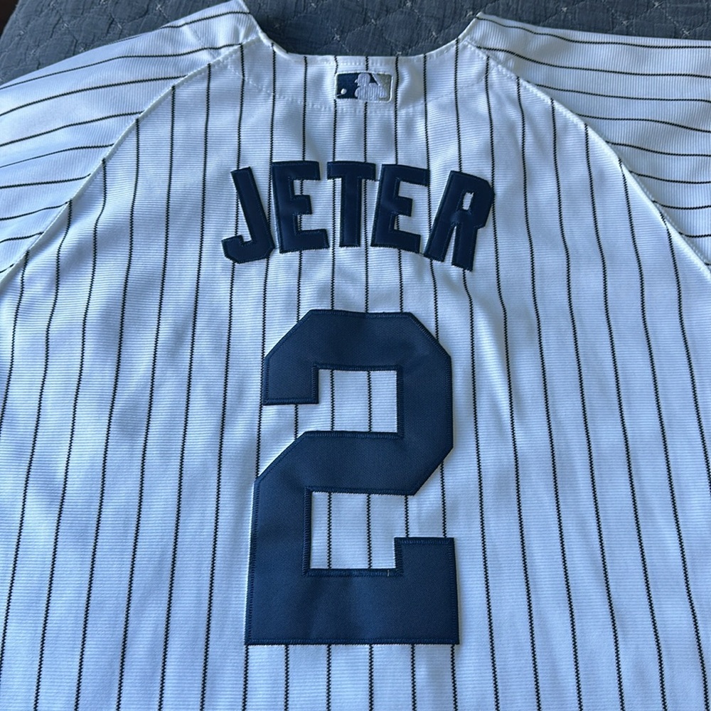 NY Yankees #2 JETER  Authentic Majestic Cool Base  MLB Jersey Size 50